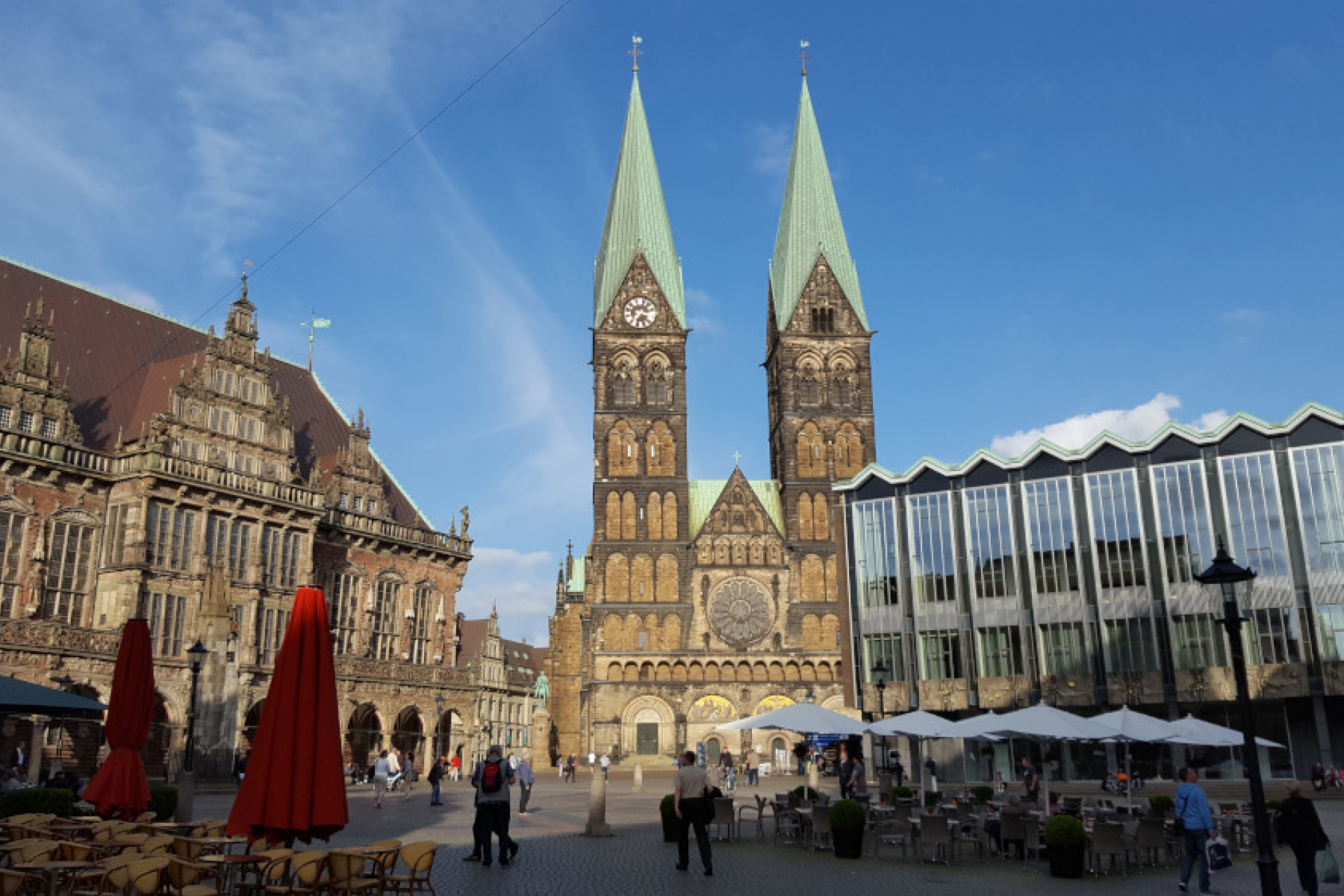 Stadtfuehrung in Bremen Bremer Altstadt Marktplatz